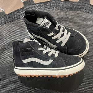 Vans Black and White High-Top Sneakers